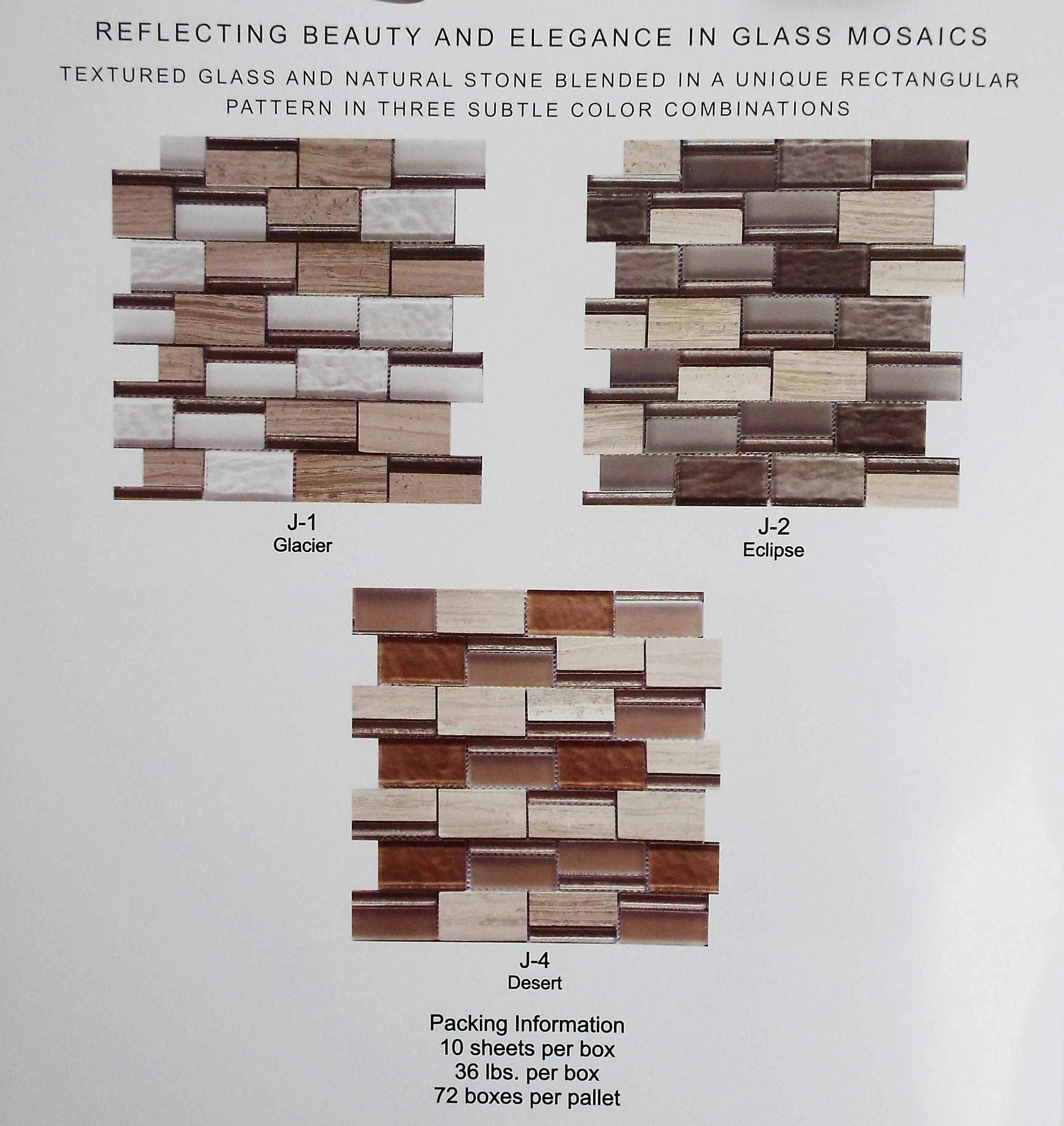 GLASS & STONE - RECTANGULAR PATTERN 11-1/2" X 12-3/4" / 1.018 SF/SHT