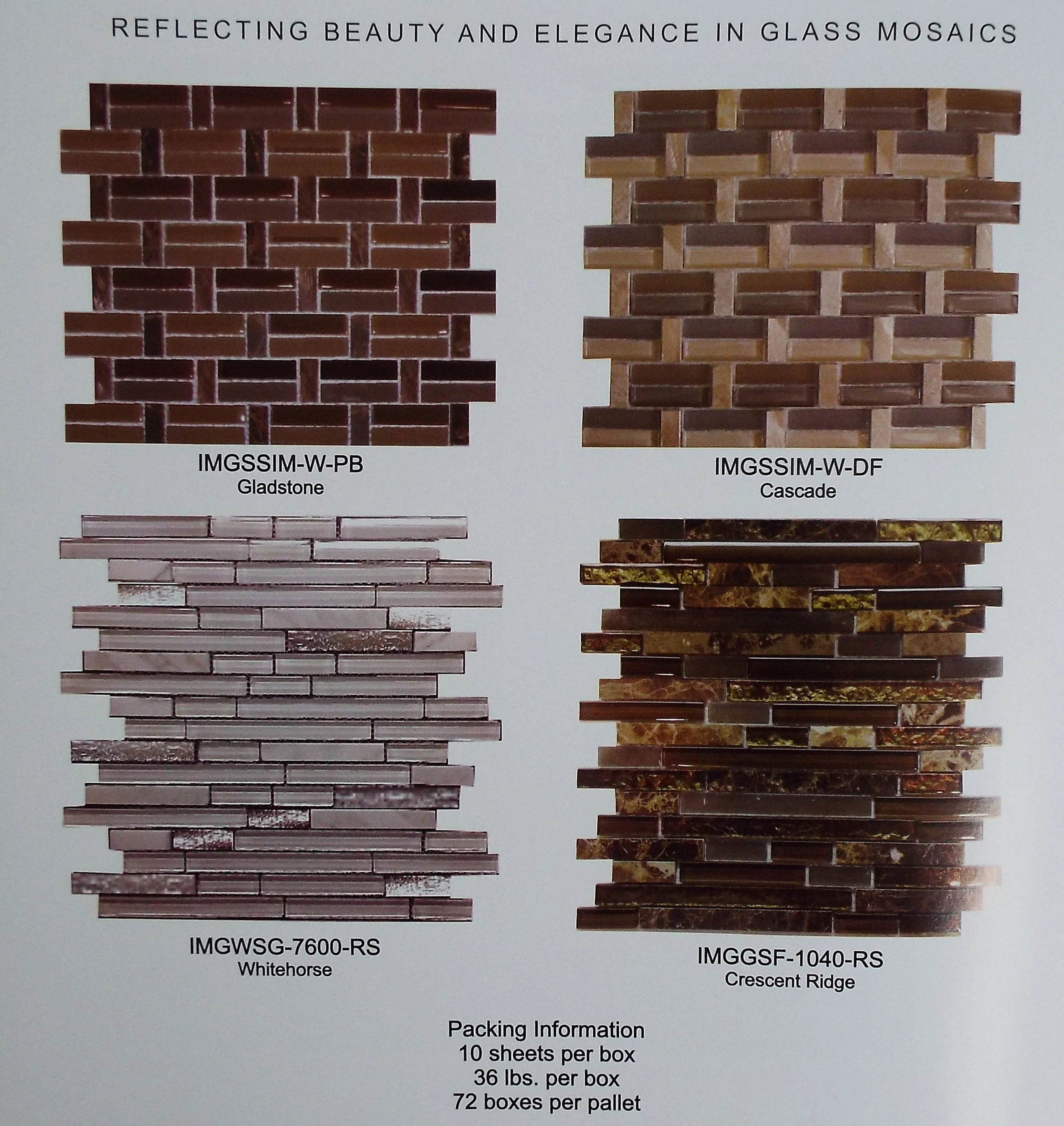 GLASS & STONE W PB/W DF - 10-5/8" X 14" / 1.033 SF/SHT 7600 RS / 1040 RS - 12" X 13-3/4" / 1.145 SF/SHT