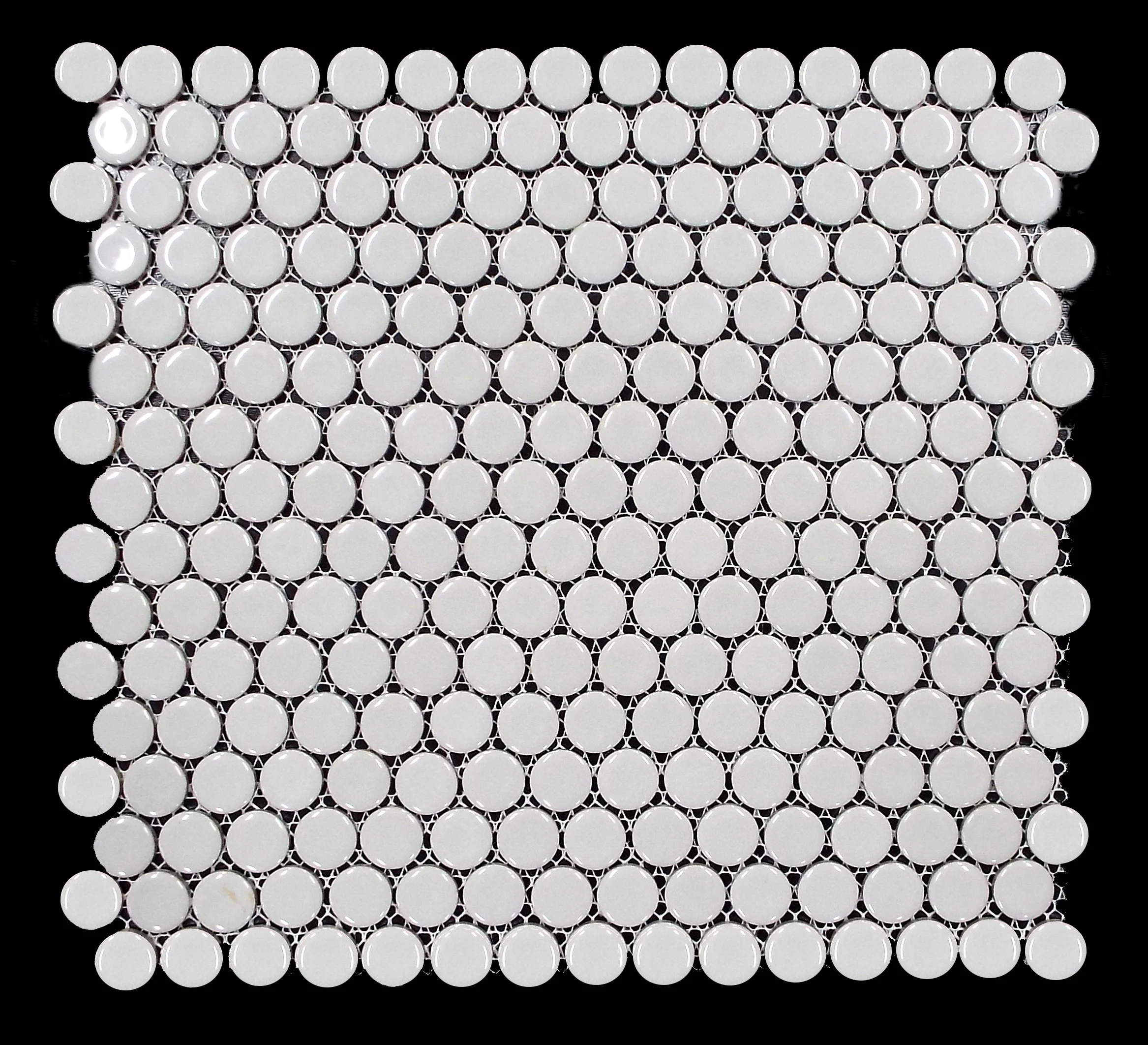 PNR 1112 - 3/4" Grey Shiny Penny Round 1.02 SF/PC 20.4 SF/CTN 54 CTN/PLT