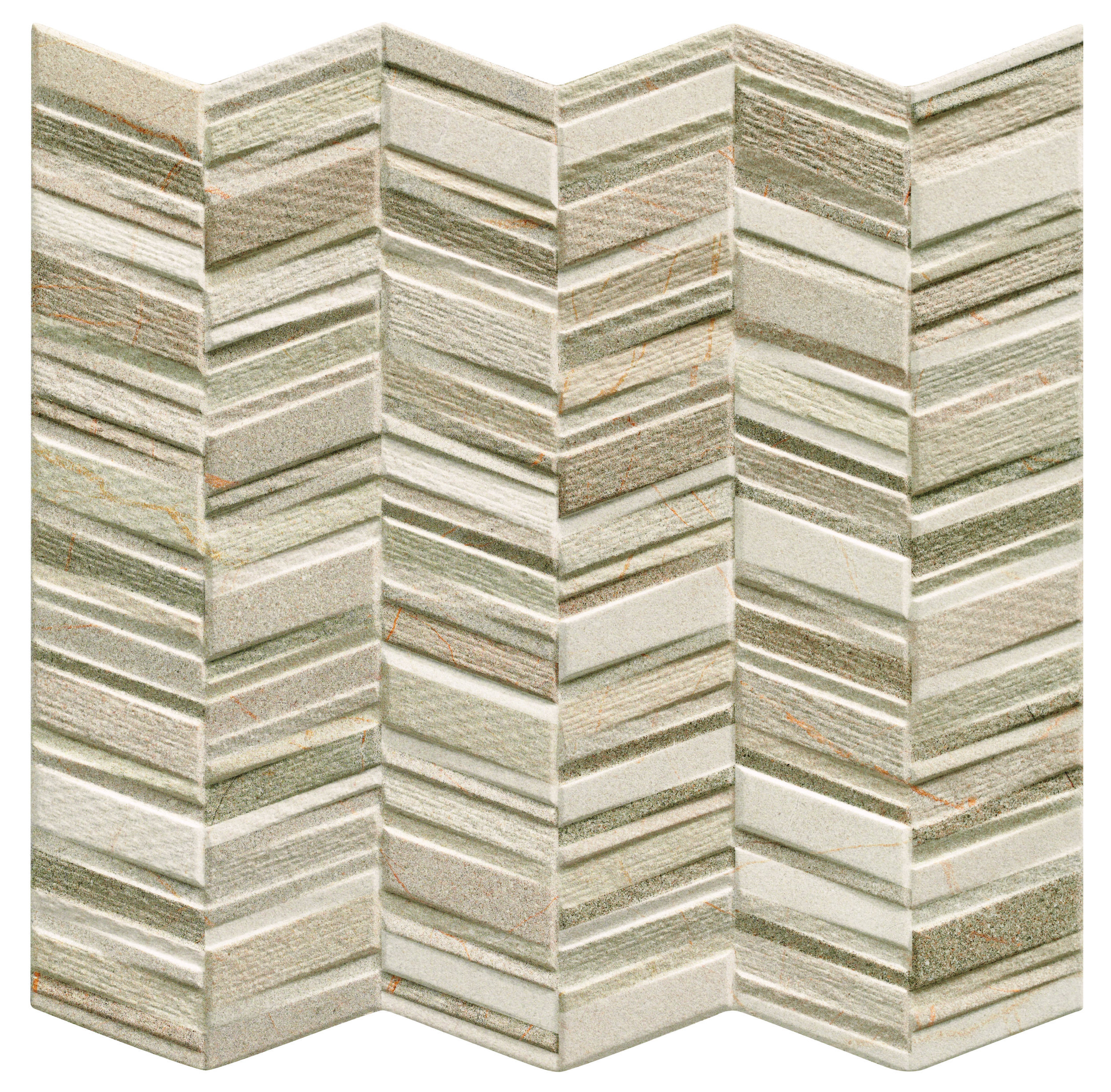 Realonda Chevron Earth 17” x 17” 7 PC/CTN (13.78 SF); 64 CTN/PLT