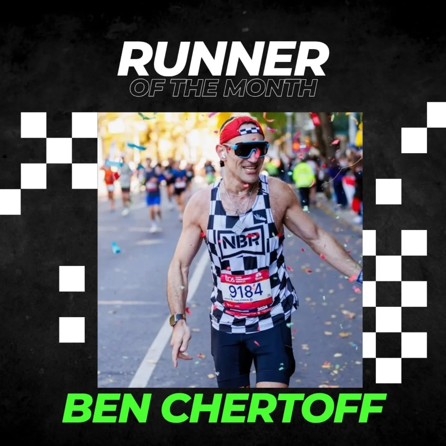 Congrats to Runner of the Month Ben Chertoff @benjamaticautomatic

Ben joined the club after transitioning from a decade of competitive cycling to running after a 2022 injury and now leads the Monday Morning Easy Run. While Ben enjoys the quick chall