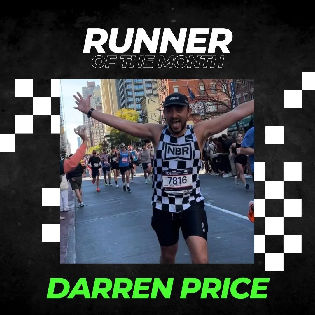 Congratulations Darren on being recognized as Runner of the Month! 

Darren joined NBR after being inspired by the &ldquo;cool black and white singlets&rdquo; in the neighborhood and is now a regular at Thursday Night Track and Sunday Funday. When he