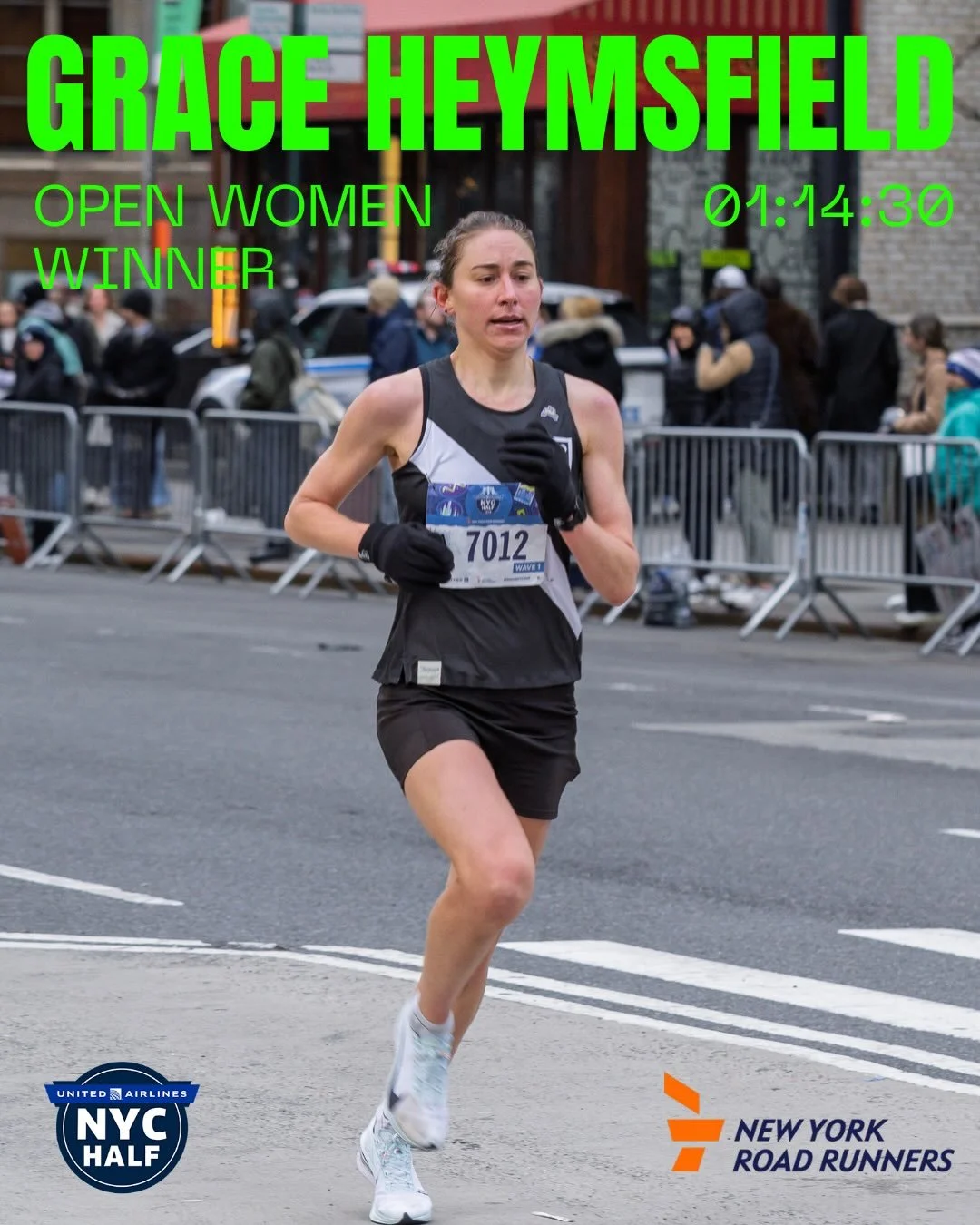 🏆 Grace Heymsfield taking home 1ST PLACE in Open Women with a 1:14:30 and a nearly 2 minute PR. Absolutely unreal. 🔥

But honestly? The whole team was cooking today. Open Women came in 1st place!!! Following Grace, Hope Luebbert shattered her PR by