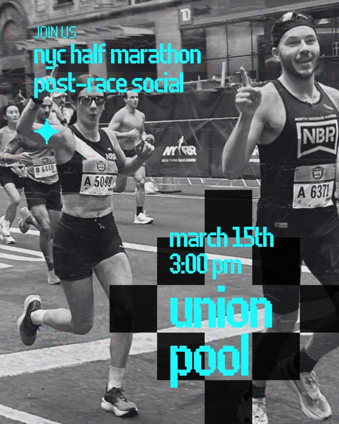 Join us this Sunday, March 15th, 3pm at Union Pool in Williamsburg for the NYC Half Marathon post-race social! See you there!