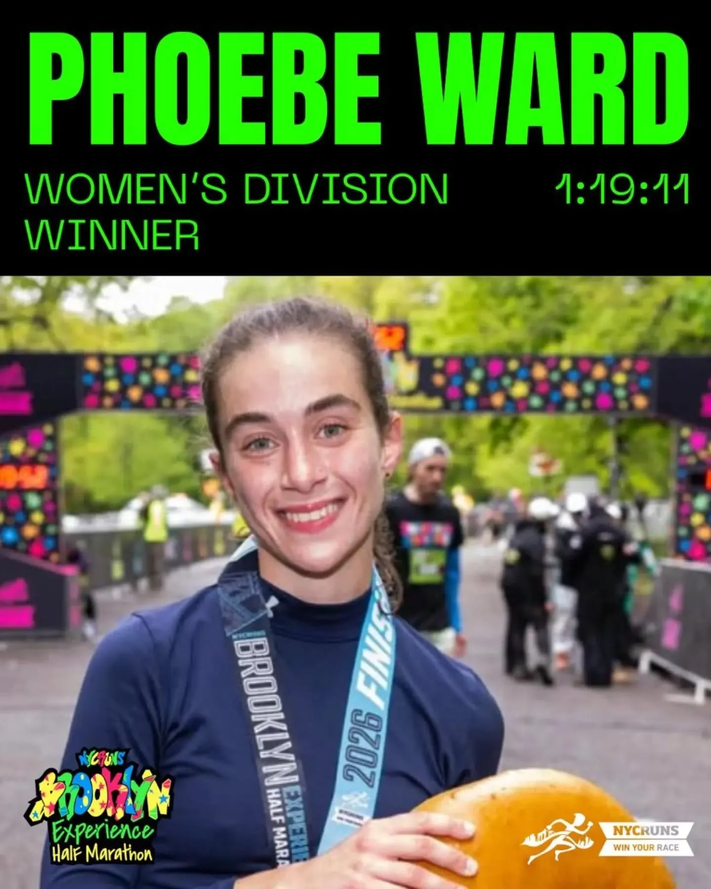 Huge congrats to the 76 North Brooklyn Runners who took on the Brooklyn Experience Half 🏁

A big shoutout to Phoebe Ward for taking 1st place in the female category with an incredible time of 1:19:11 🥇

We also want to thank our volunteers at the w