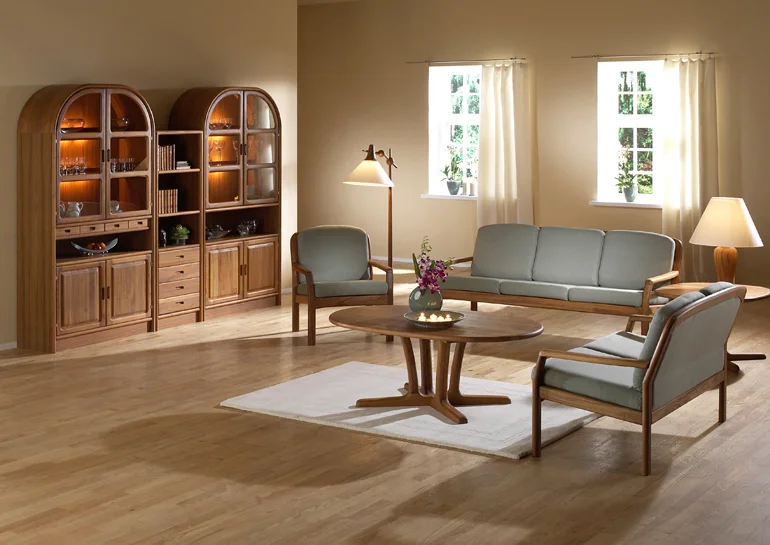 Dyrlund Teak Coffee Table #9256, Teak End Table #9256E