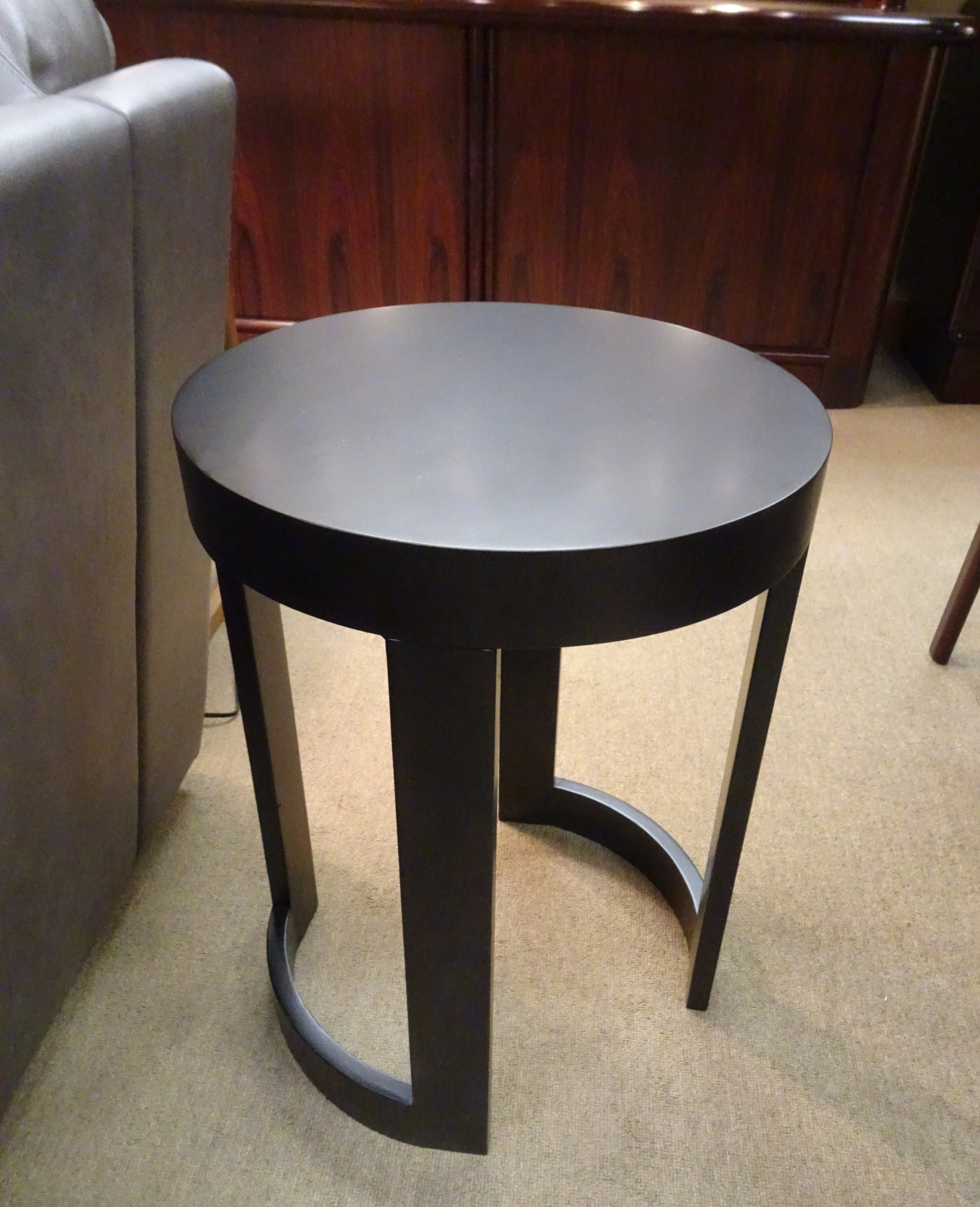   #6095 Wenge Round End Table - $ 276.00   Dimensions: 18’’ D x 23 1/2’’ H 