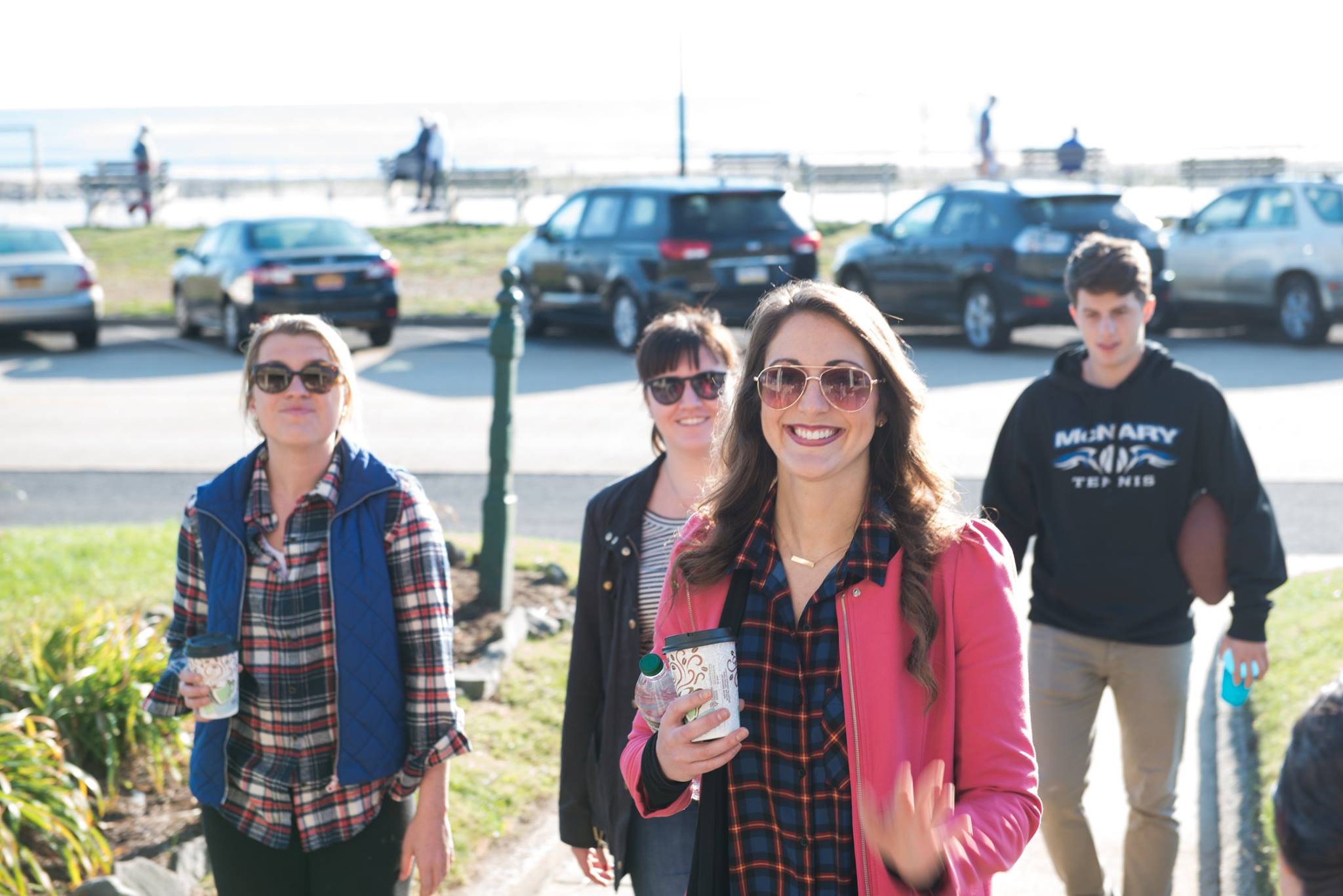 People arriving after the very convenient two hour train ride from NYC. Look they are still happy! Ocean Grove, NJ provides the perfect location for a Beach Getaway.