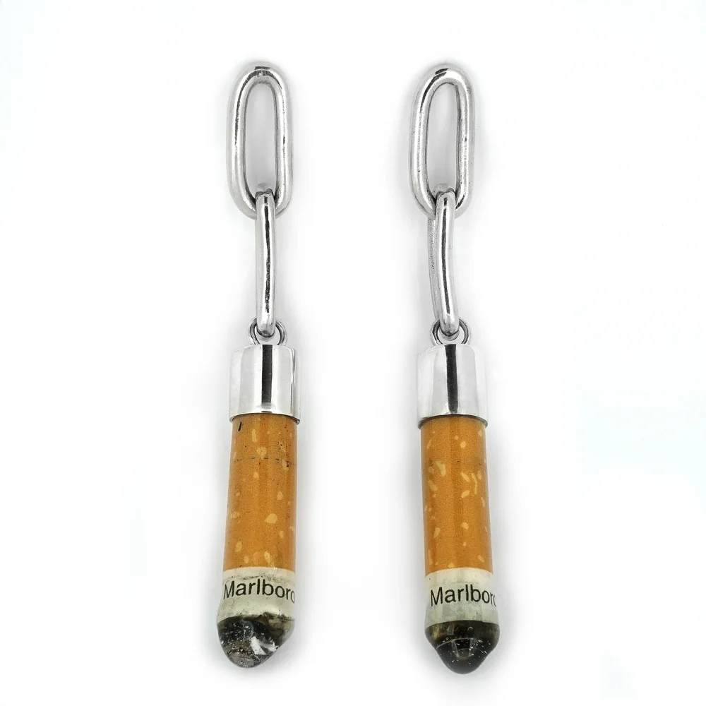 Cigarette Butt Earrings — EMILY FRANCES BARRETT