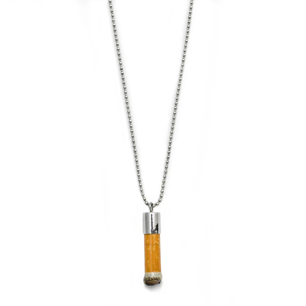 cigarette chain Cigarette Butt Pendant Necklace — EMILY FRANCES BARRETT