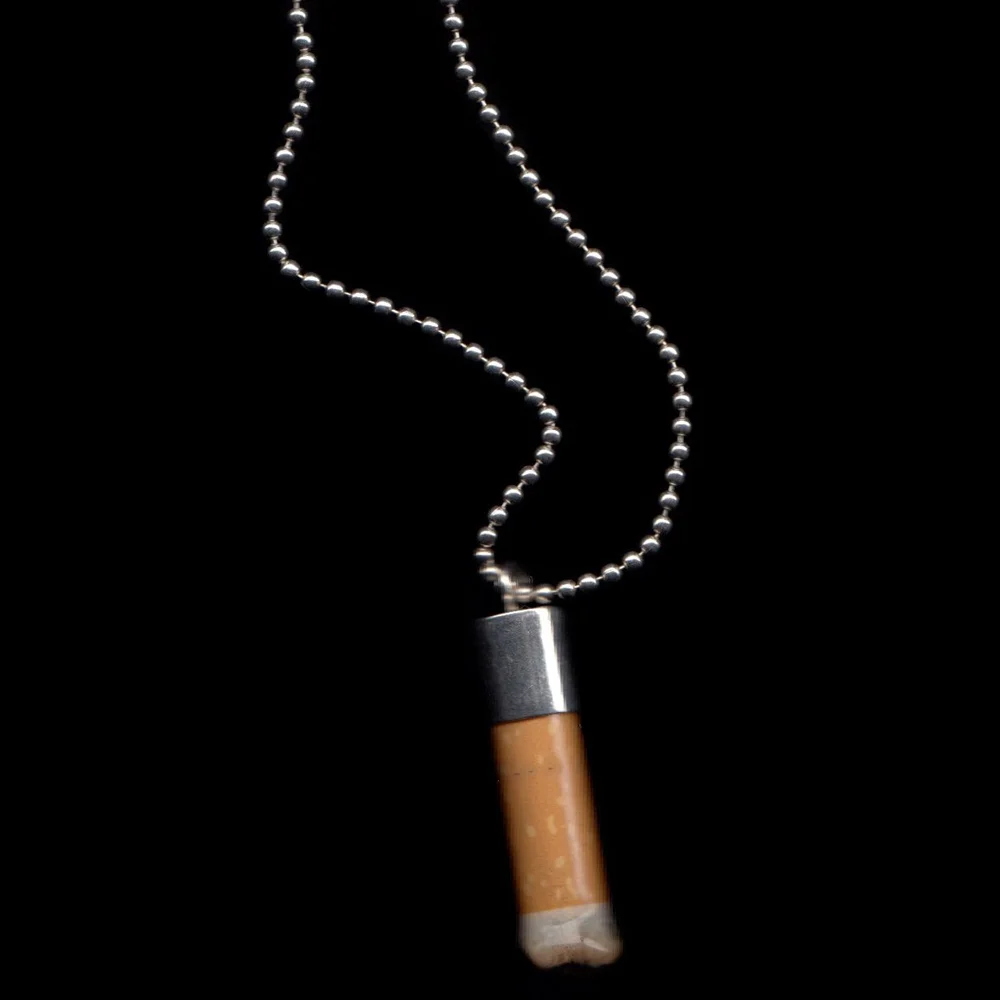 cigarette chain Cigarette Butt Pendant Necklace — EMILY FRANCES BARRETT