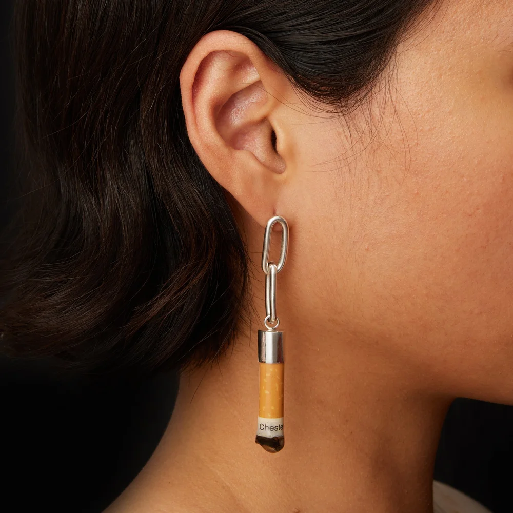 Cigarette Butt Earrings — EMILY FRANCES BARRETT