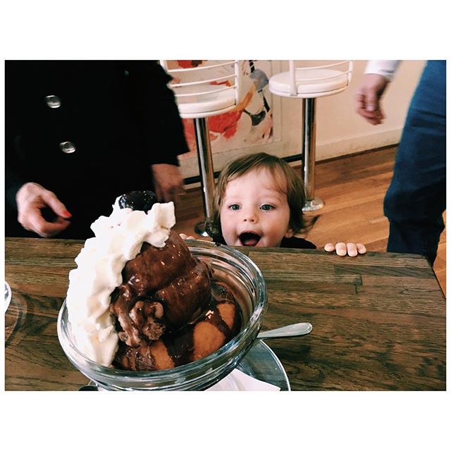 Helping Auntie Keavy and Auntie Allison do a little market research. #butterandscotch #drunkbakersinseattle #seattle