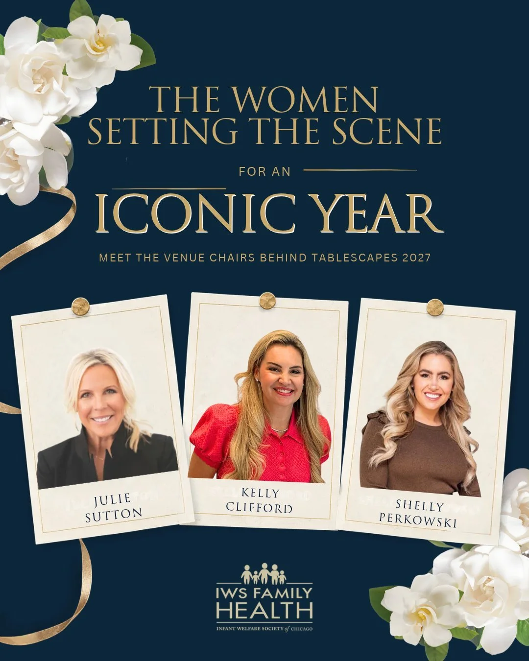 Meet the women helping bring Iconic to life. ✨

Our Tablescapes 2027 Venue Chairs, Julie Sutton, Kelly Clifford, and Shelly Perkowski, are the creative force behind the guest experience, working alongside the President and Benefit Chairs to transform