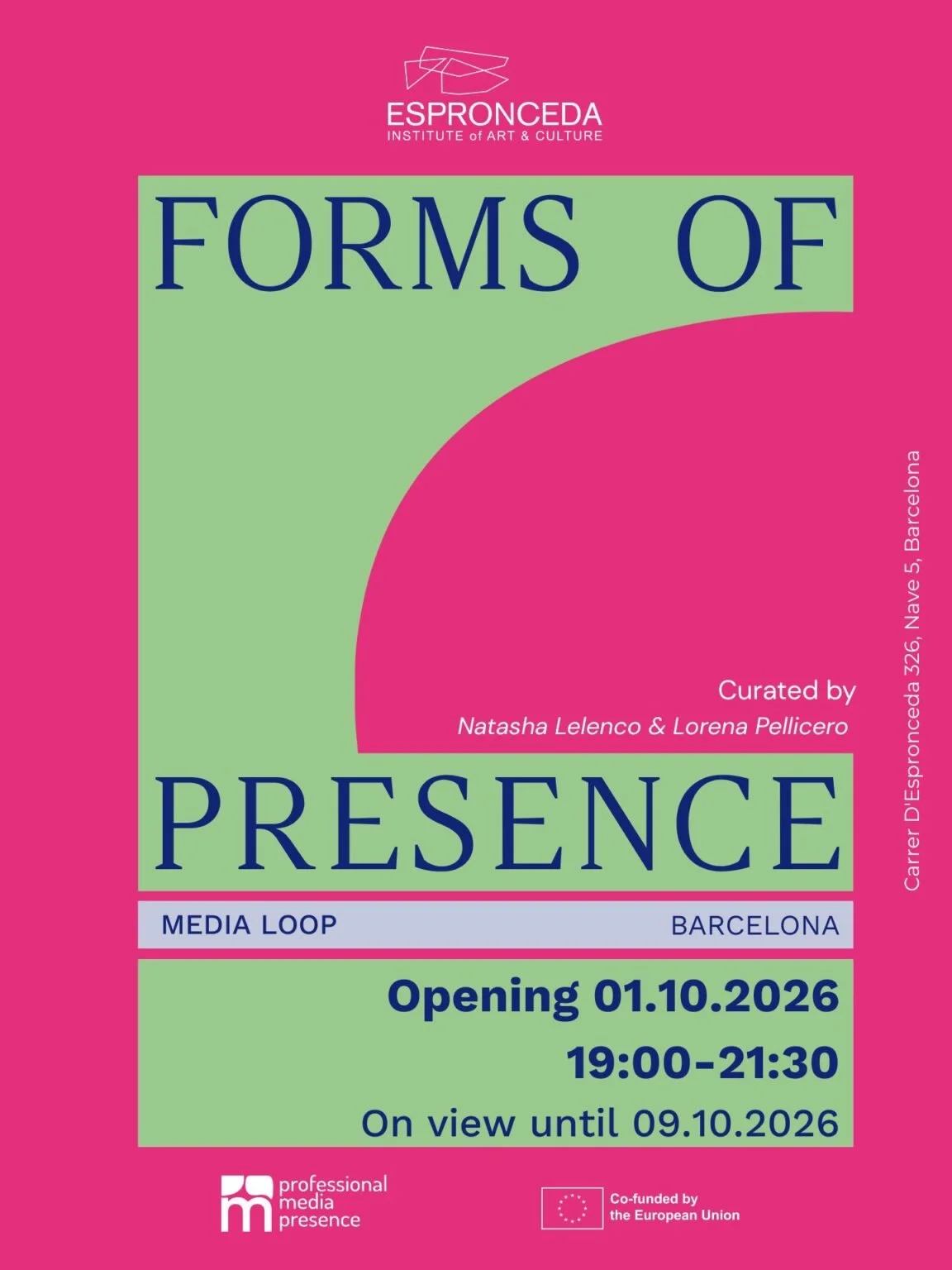 forms of presence, espronceda, media loop, pmp