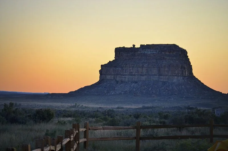 Fajada Butte at sunset in October of 2011 photo by Joey Kujawski