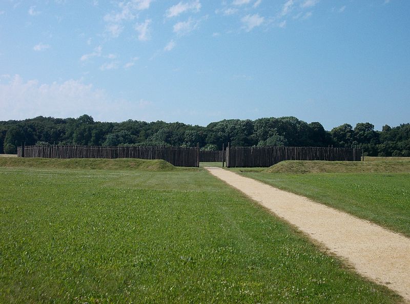Reconstructed in 2005 Goseck Circle is open to the public photo by J Waller