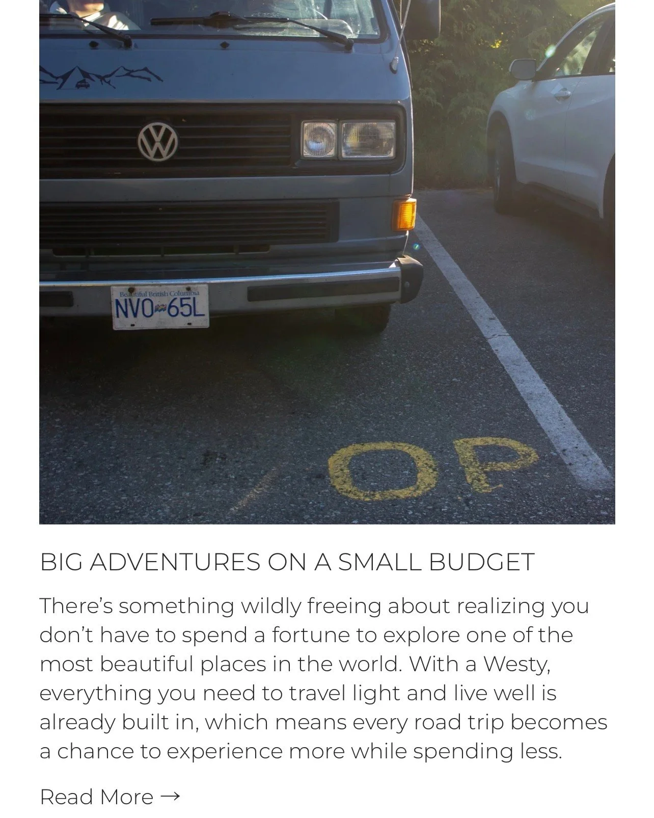 Our latest blog is up! 🚐✨ We&rsquo;re sharing one of our favourite Vancouver Island camp spots for the van and a few frugal tips to help you travel big without spending big. From quiet forest hideaways to beaches made for morning coffee, these are t