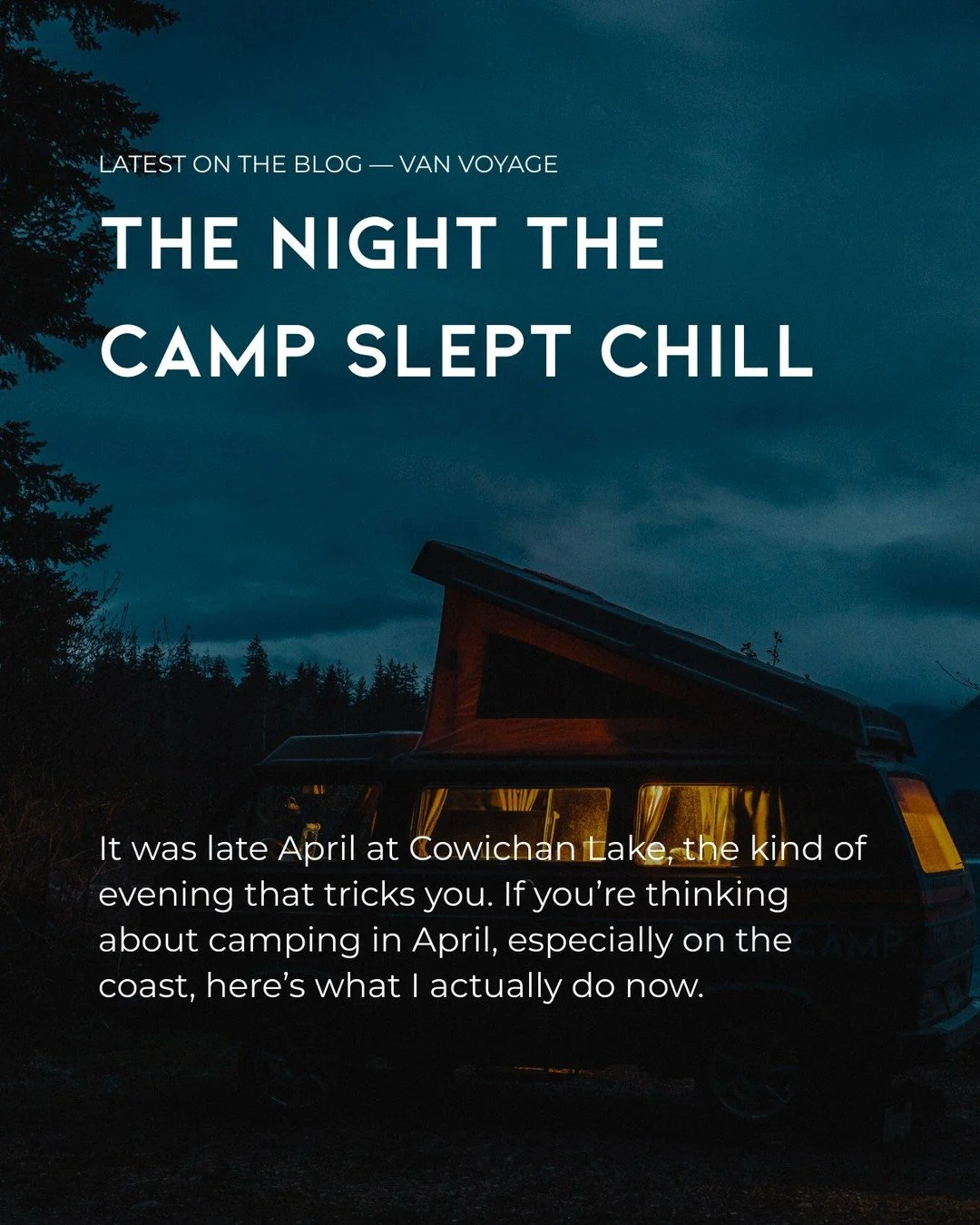 New blog is live 🔥🌲
ㅤ
Late April on the Island looks warm&hellip; until the sun drops and the lake decides otherwise. Frosty mornings, crackling fires, and the night we officially retired from &ldquo;tent life.&rdquo;
ㅤ
If you&rsquo;ve ever crawled