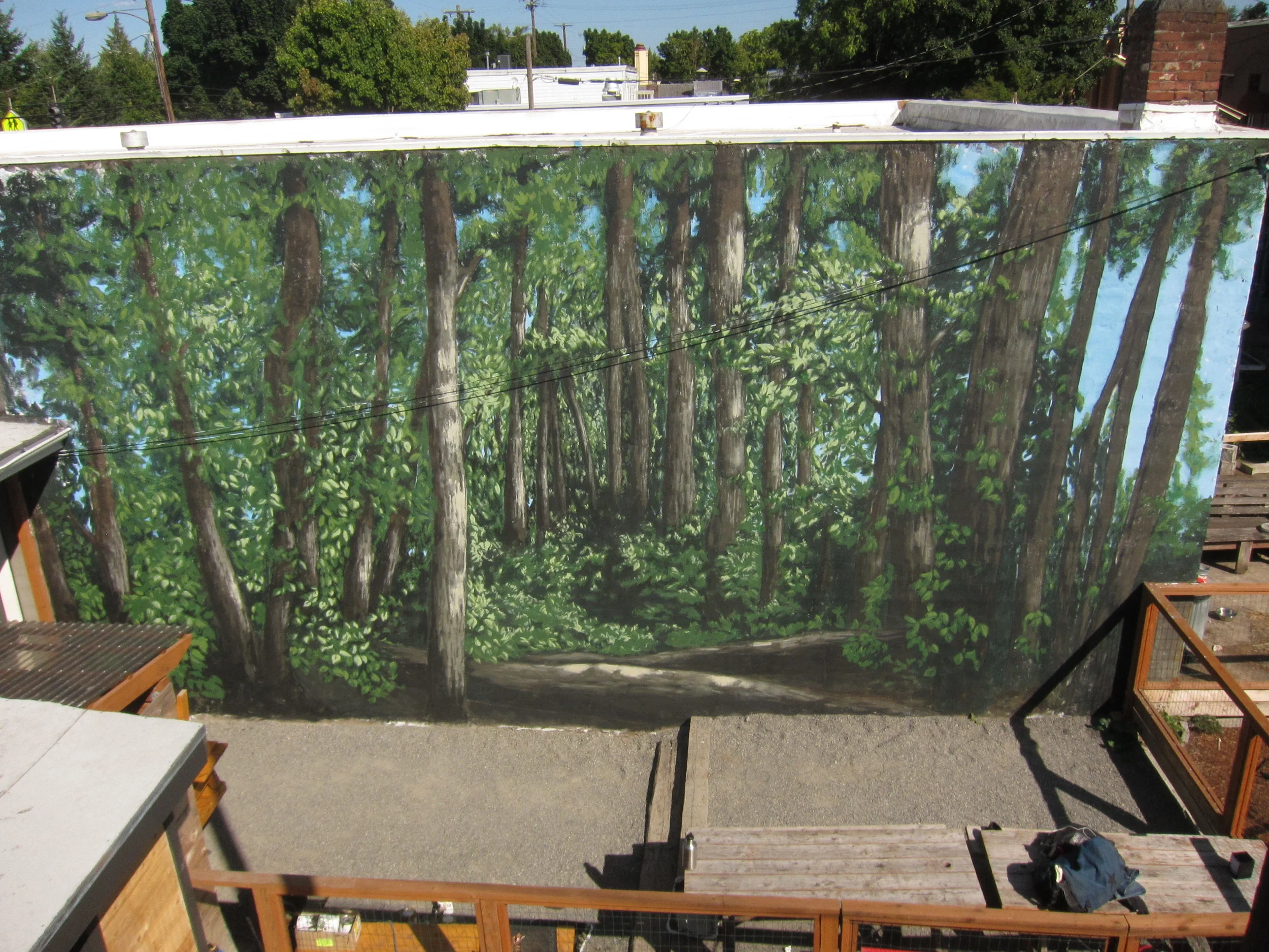 Dreaming of Kelley Point. Mural at Brass Tacks in St. Johns. Acrylic. 20' x 40'. 2015.
