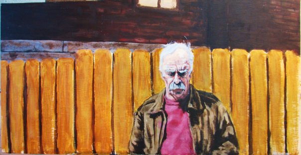 Day Drunk With A Mentor. Acrylic on wood. 2010.
