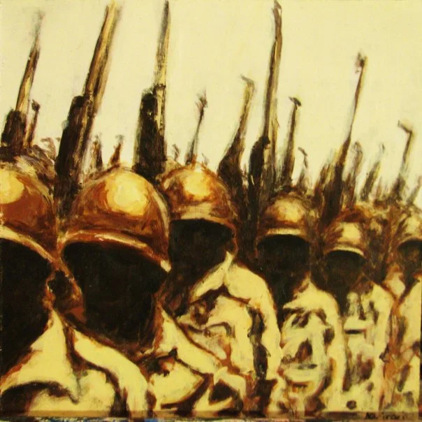 Troops. Acrylic on wood. 2009.