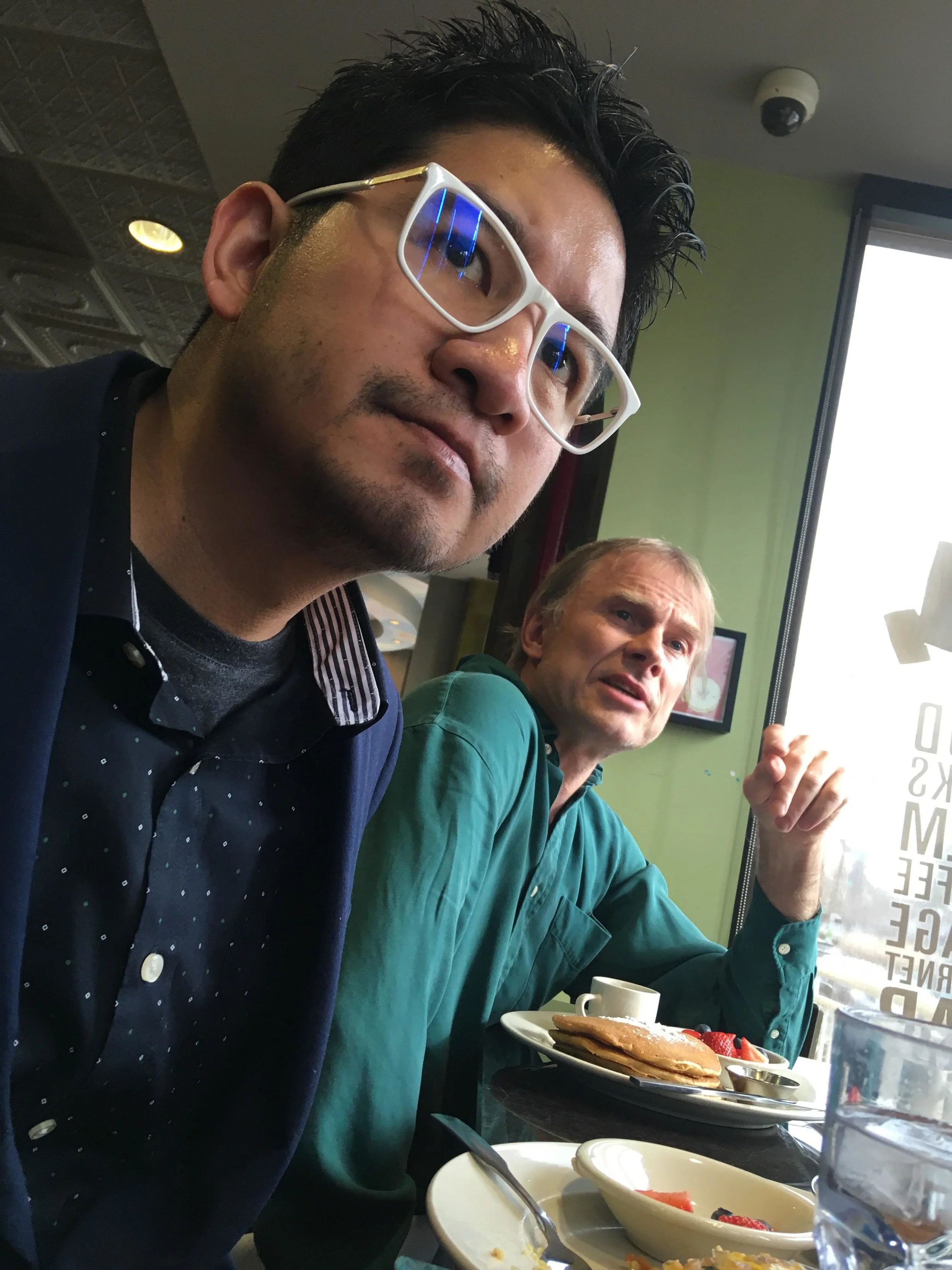 Asian American Democratic Club Vice President Anthony Kadir listens to Elrich’s response to a question.