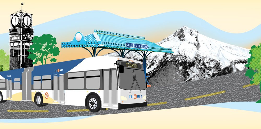  TriMet’s Division Transit Project branding collage 