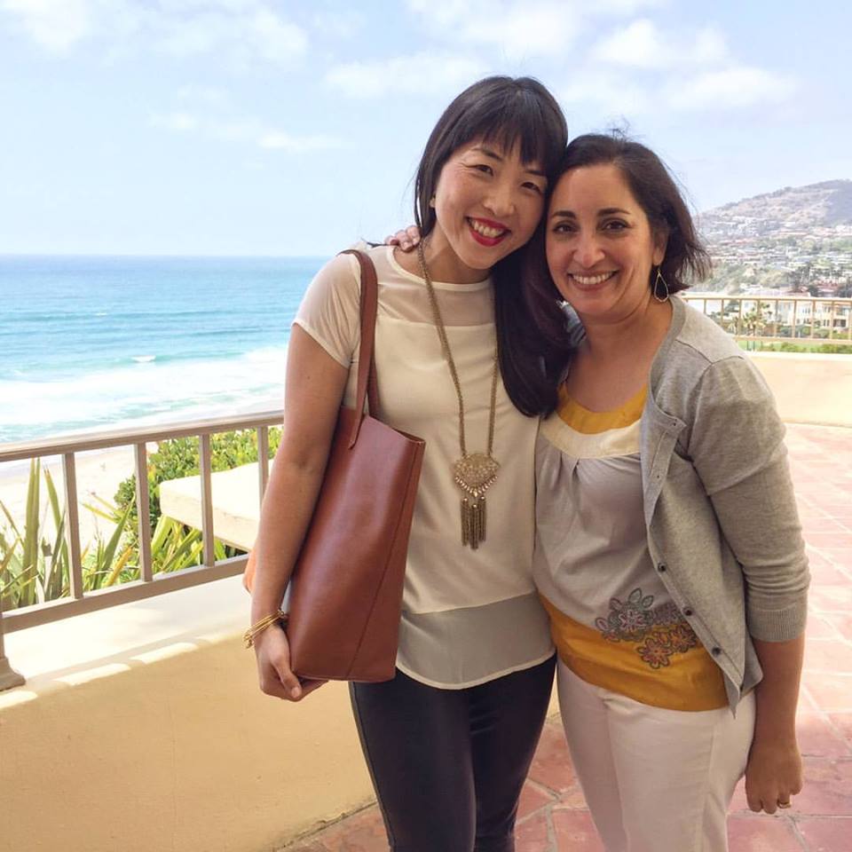 With my work wife Asha Dornfest . Selected by Doreen Dove at Lord & Taylor Burlington: Vince Camuto top. (Pre-owned: Ann Taylor necklace, J. Crew pants, Madewell tote, Alex + Ani bracelets)