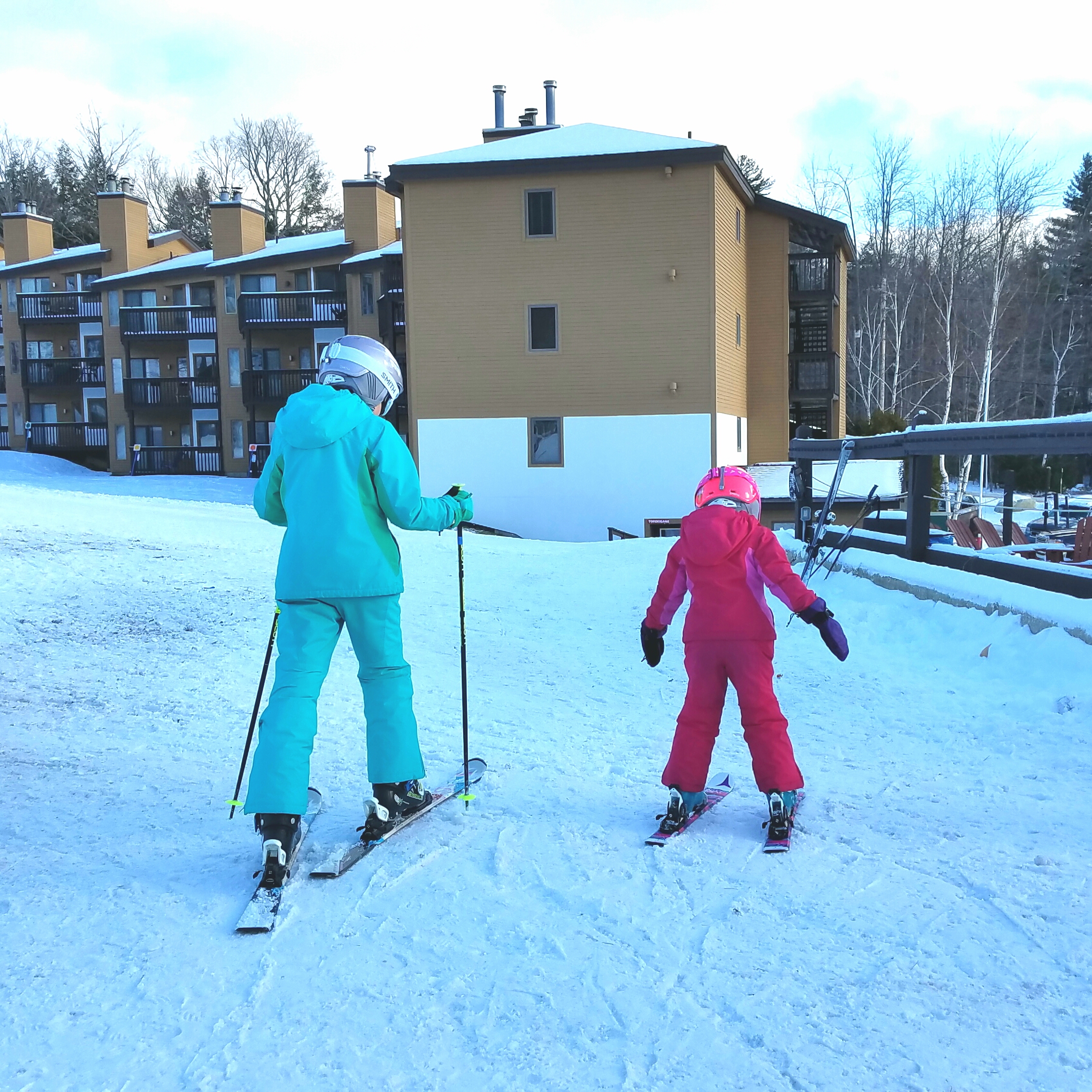 Laurel and Violet heading out for the first time!