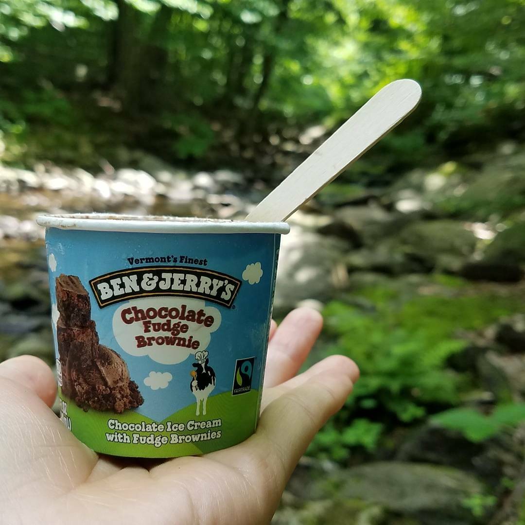 When in Vermont, eat Ben & Jerry's alongside a beautiful river