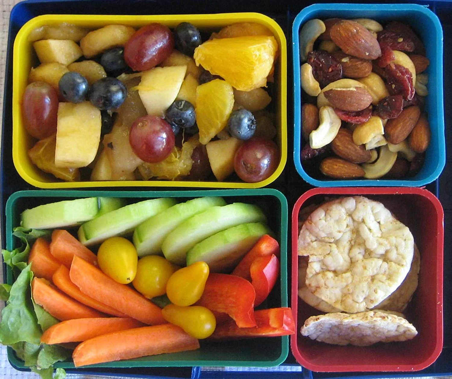 The removable containers of Laptop Lunchboxes offers lots of flexibility, but also lots of little pieces to wash.