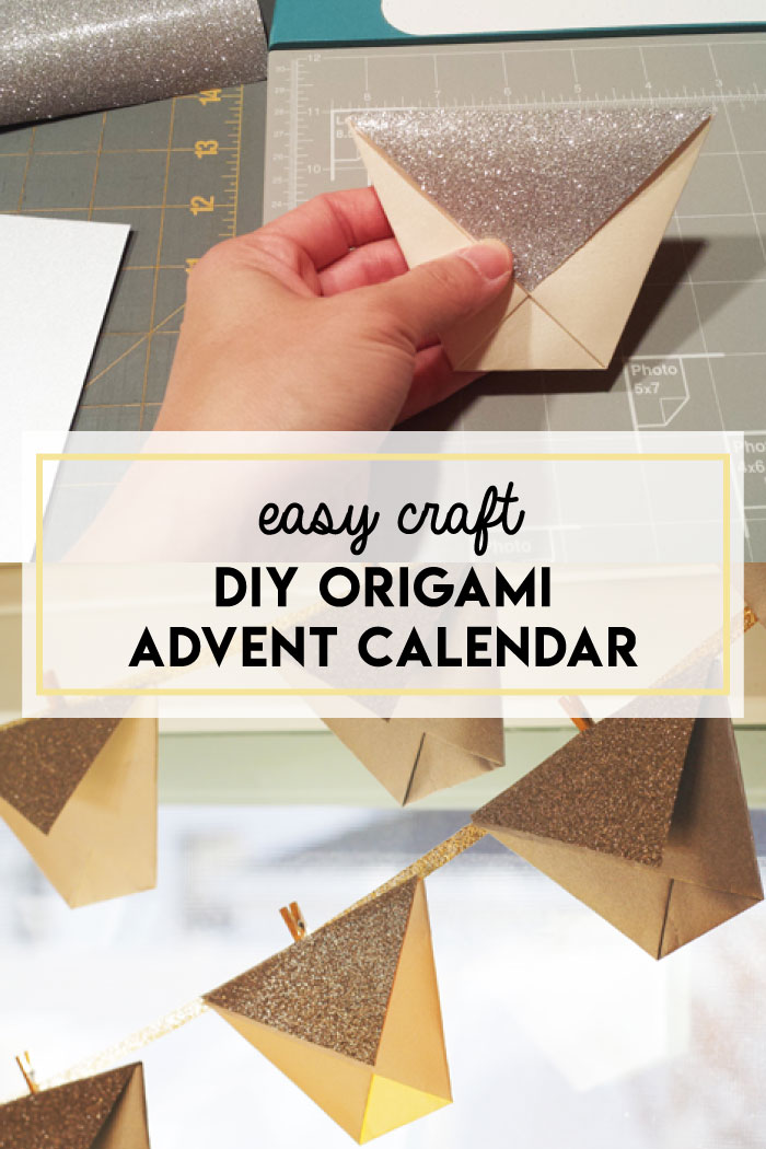 DIY origami advent calendar