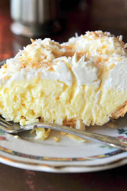 Old fashioned coconut cream pie via QVC