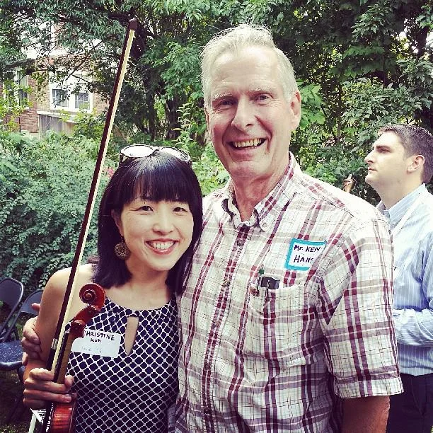 Ken Hanson and I at a music reunion