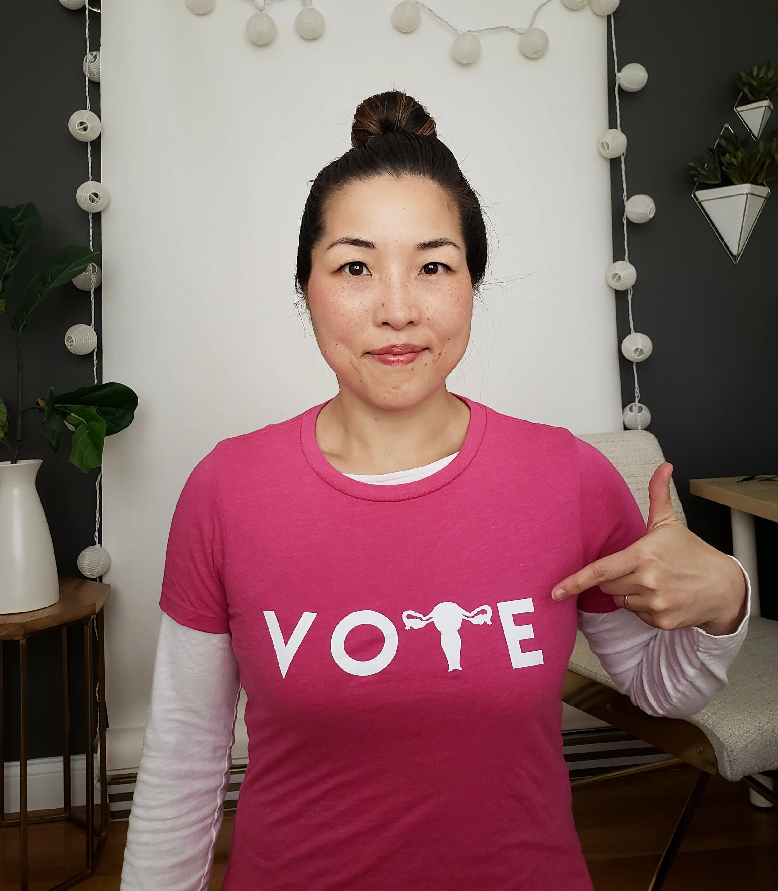 Brave New World Designs Vote Reproductive Rights t-shirt; image via Christine Koh