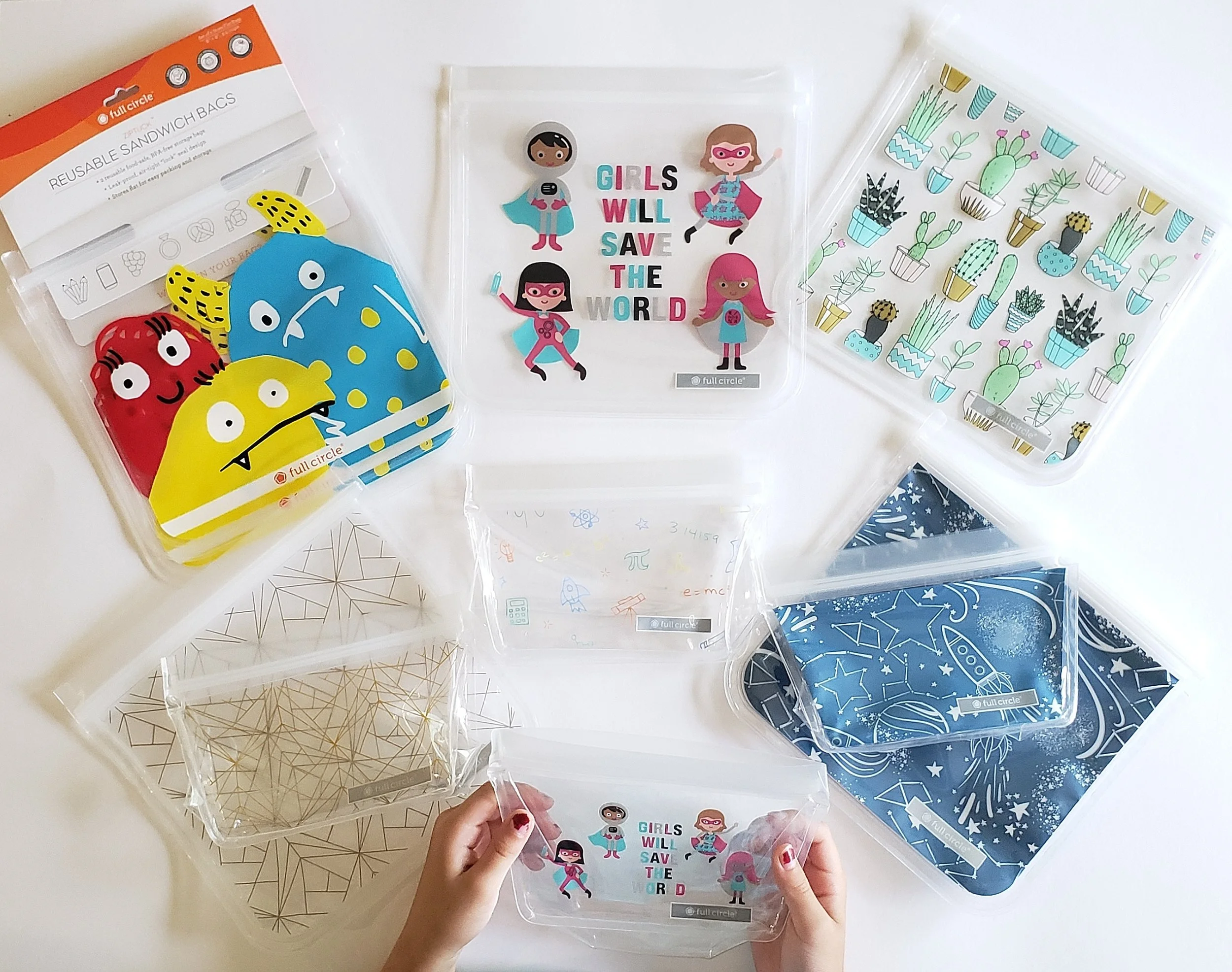 Adorable BPA-free lunch and snack bags by Full Circle