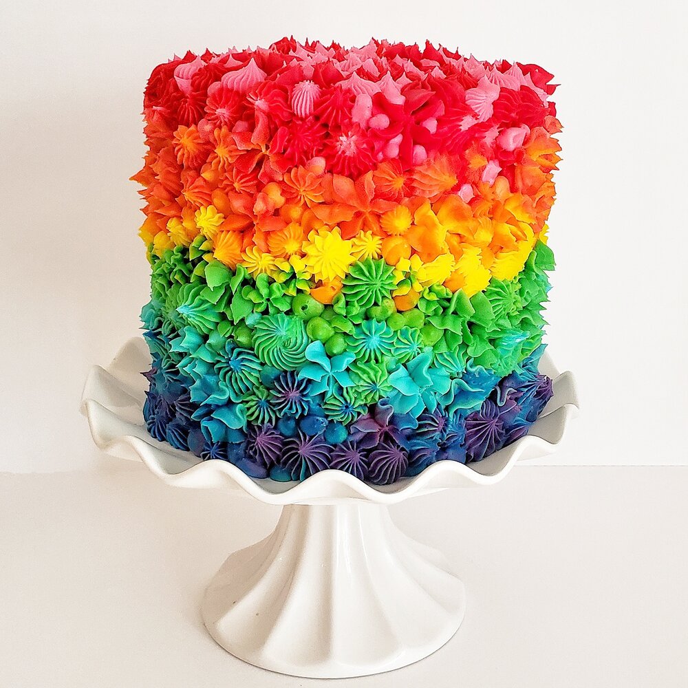 How To Make A Gradient Rainbow Cake — Boston Mamas