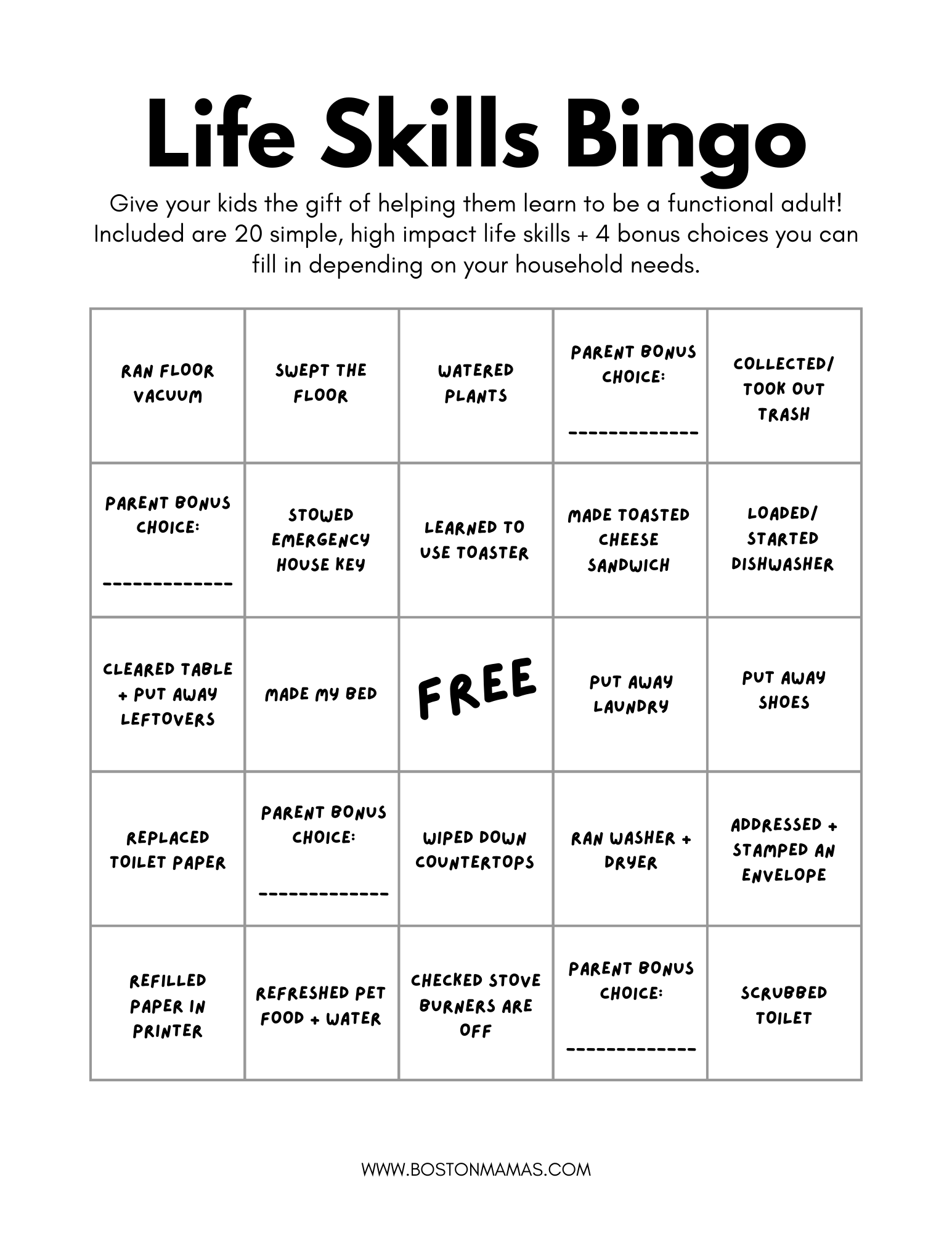 Life Skills Activities For Students