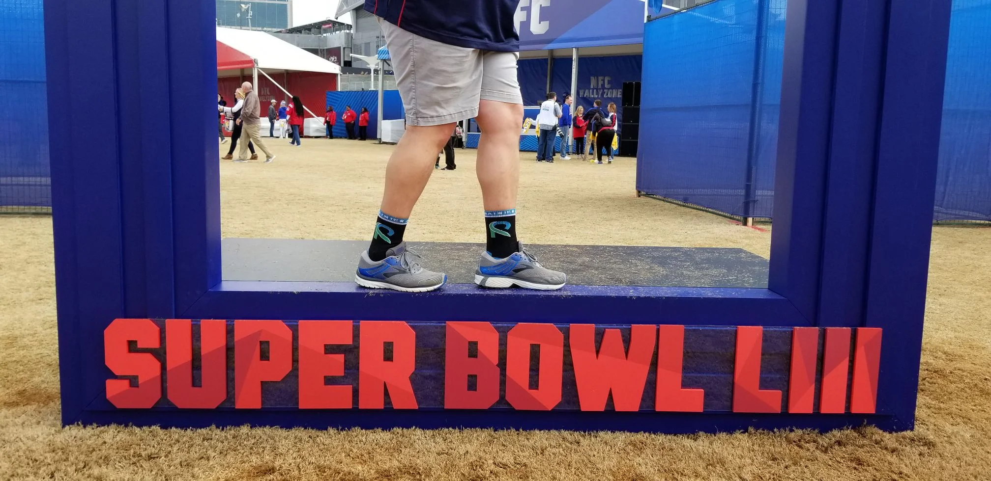 Arthur, CEO of Learning Professionals, loves the Rainier Athletes partnership so much that he brought us to the the Super Bowl! Well, kind of... Check out those fresh RA socks!