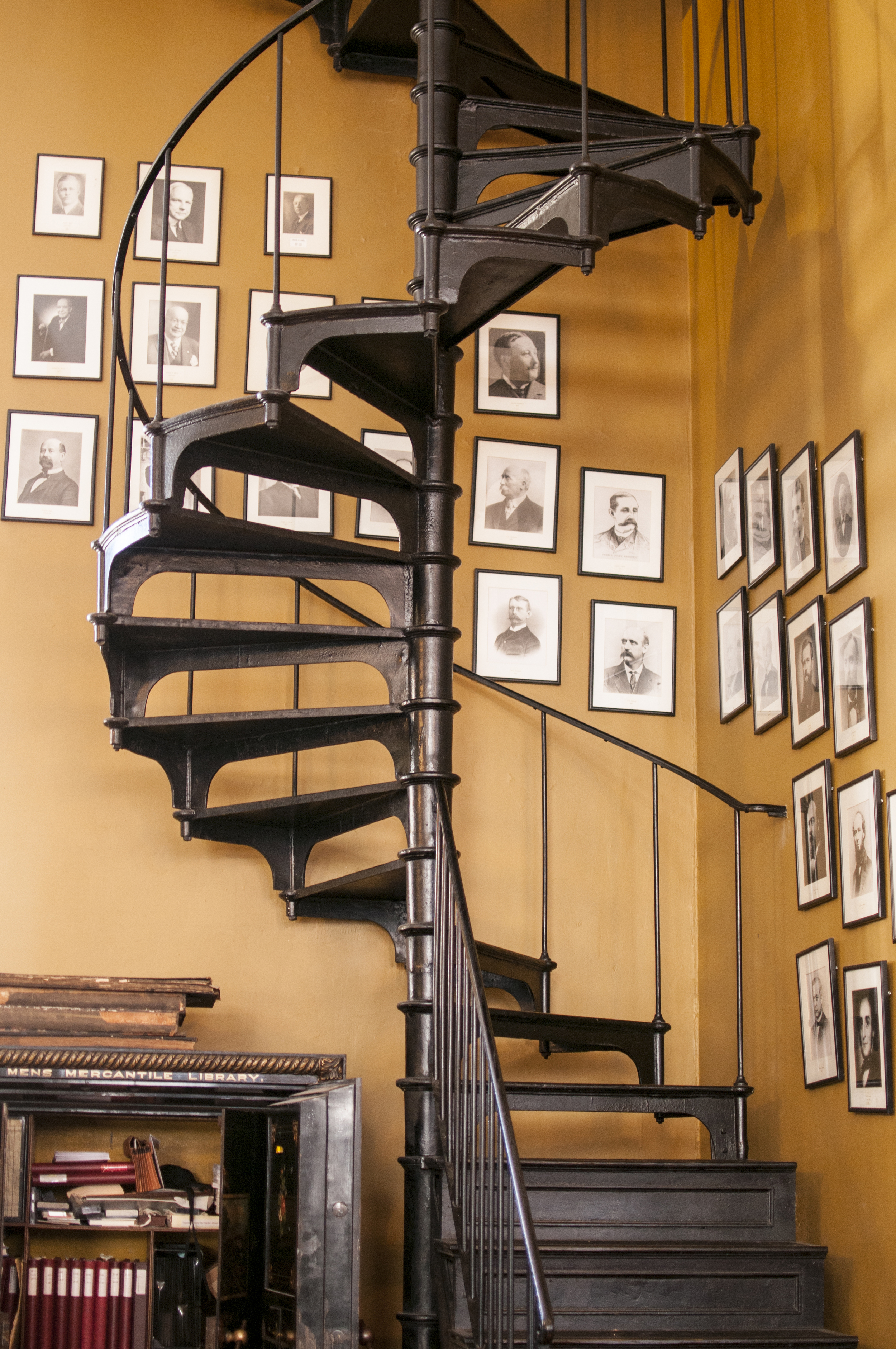 The spiral staircase to the 12th floor