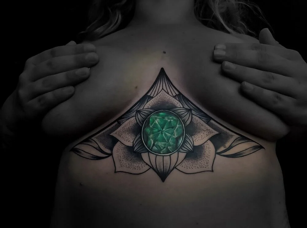 Custom Sternum gemstone piece