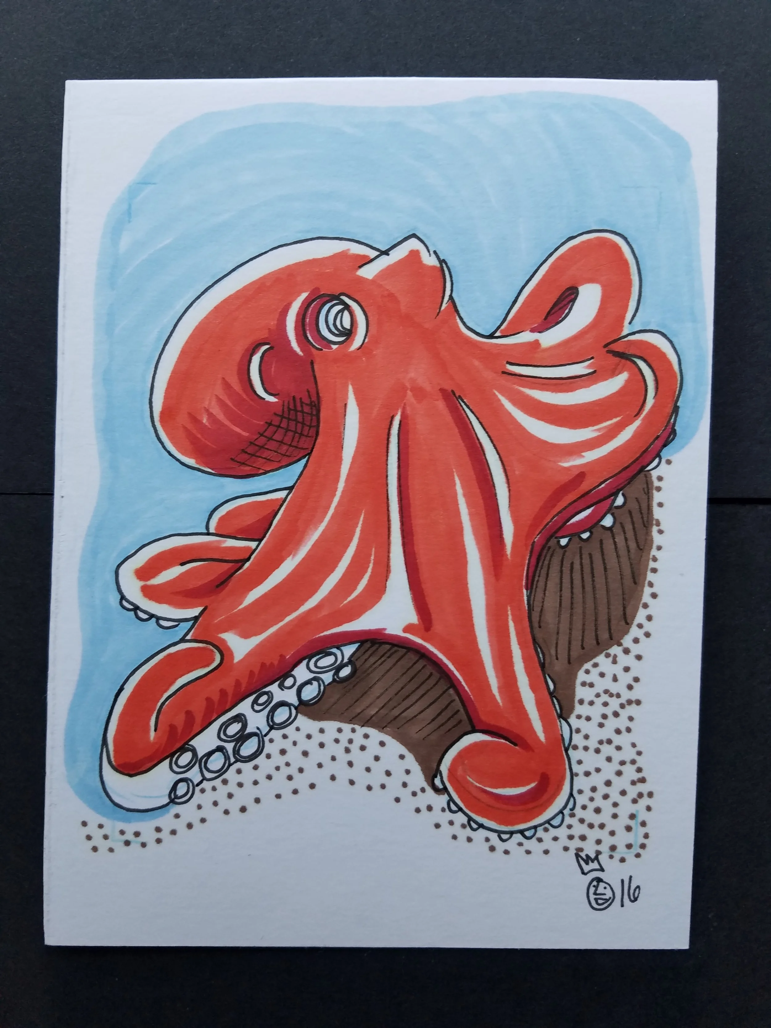 Red Octopus, Markers 2016