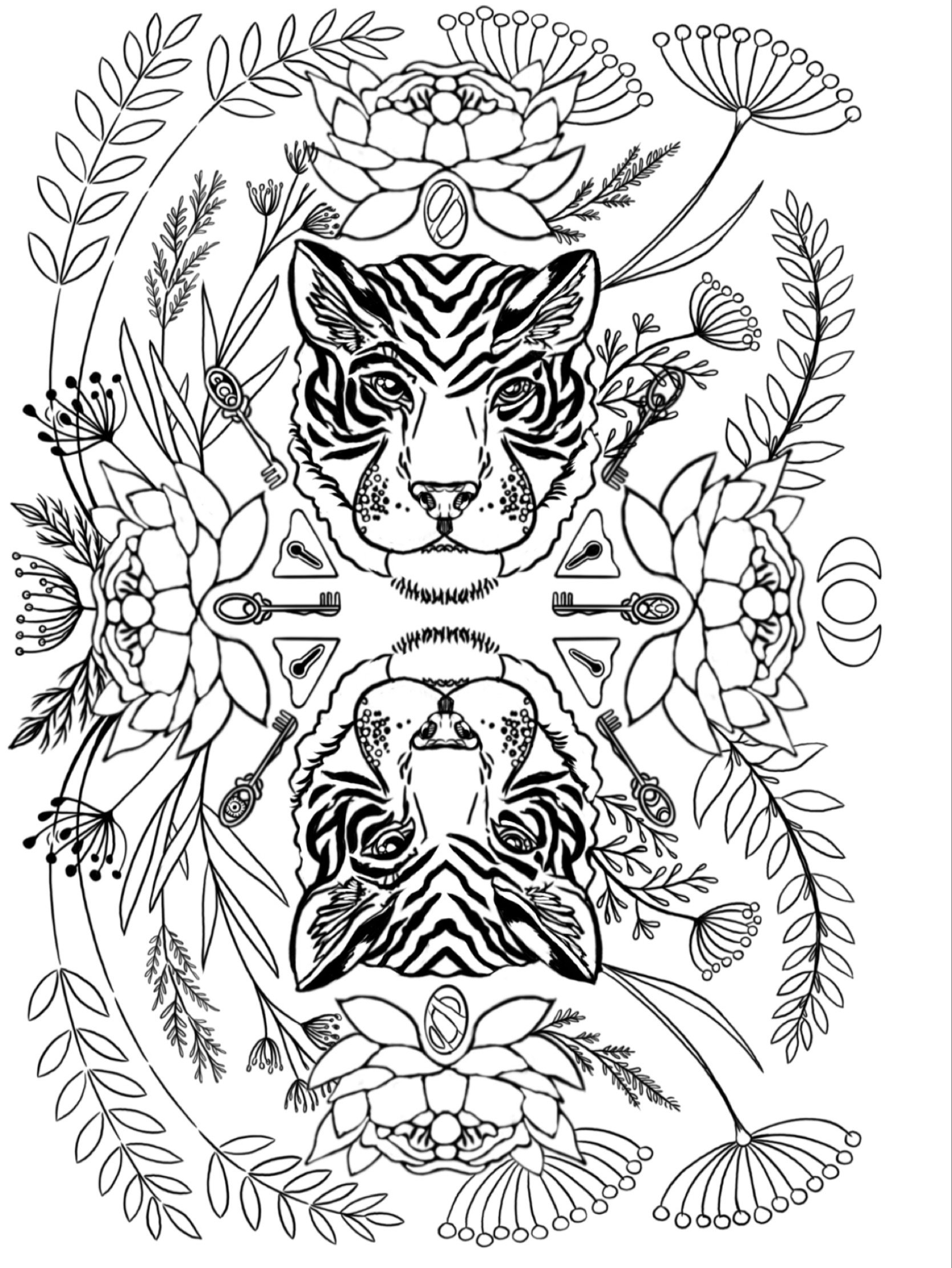Here&rsquo;s the design on white! Get your $45 presale T-shirts now! #tigertarotcard #tigertshirt #tshirt👕