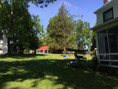 Looking at the Post Office from the front yard