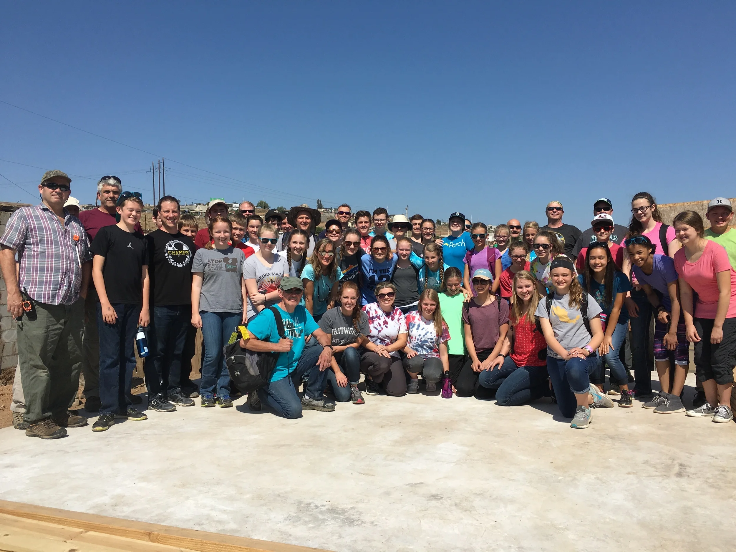 The team at the house site