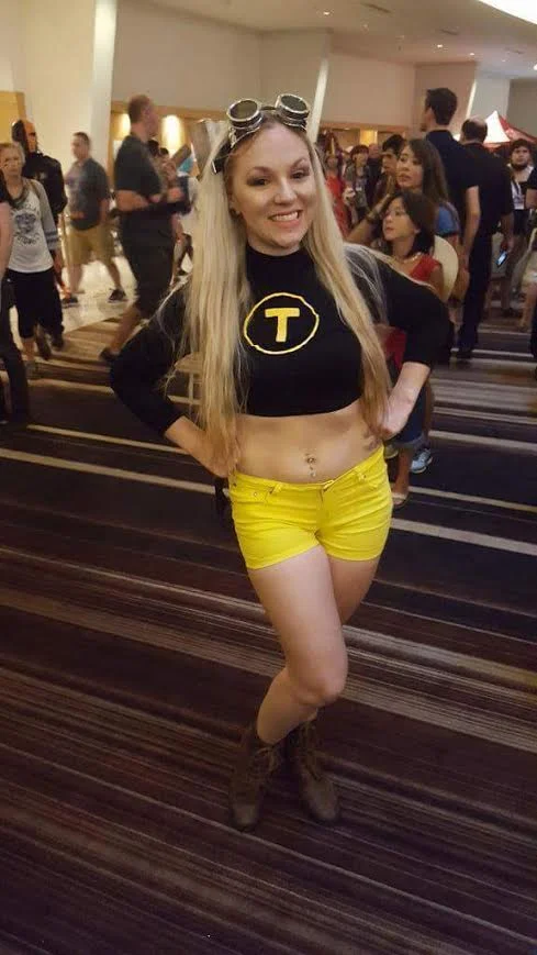 Terra- Teen Titans Shorts and Shirt were bought. I painted on the T logo. Need to make the utility belt Fun fact: My husband can wear this and did at DragonCon 2016