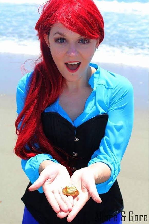 Ariel(dress version)- The Little Mermaid Everything was found and put together. Minus the bow(not pictured). This was made for two reasons. One: Children's Hospital and Two: My mother LOVES The Little Mermaid. I don't. When I got little mermaid toys, it wasn't for me, it was totally for mom. I say this now because it was funny. But back then, oh. You should have seen the looks on my face. "oh...yay..Ariel barbie...here you go mom". This was my way to say "despite our not so perfect past, I still love you enough to put myself in an Ariel dress for you" Photo by Diva and Death (formally Allure and Gore): www.facebook.com/diva.n.death