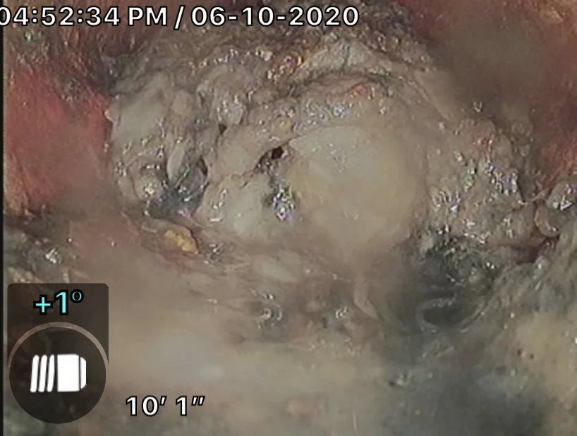 Do septic lines need a sewer scope? Yes, they do. We found this full clog in a spetic pipe in Ridgefield, WA