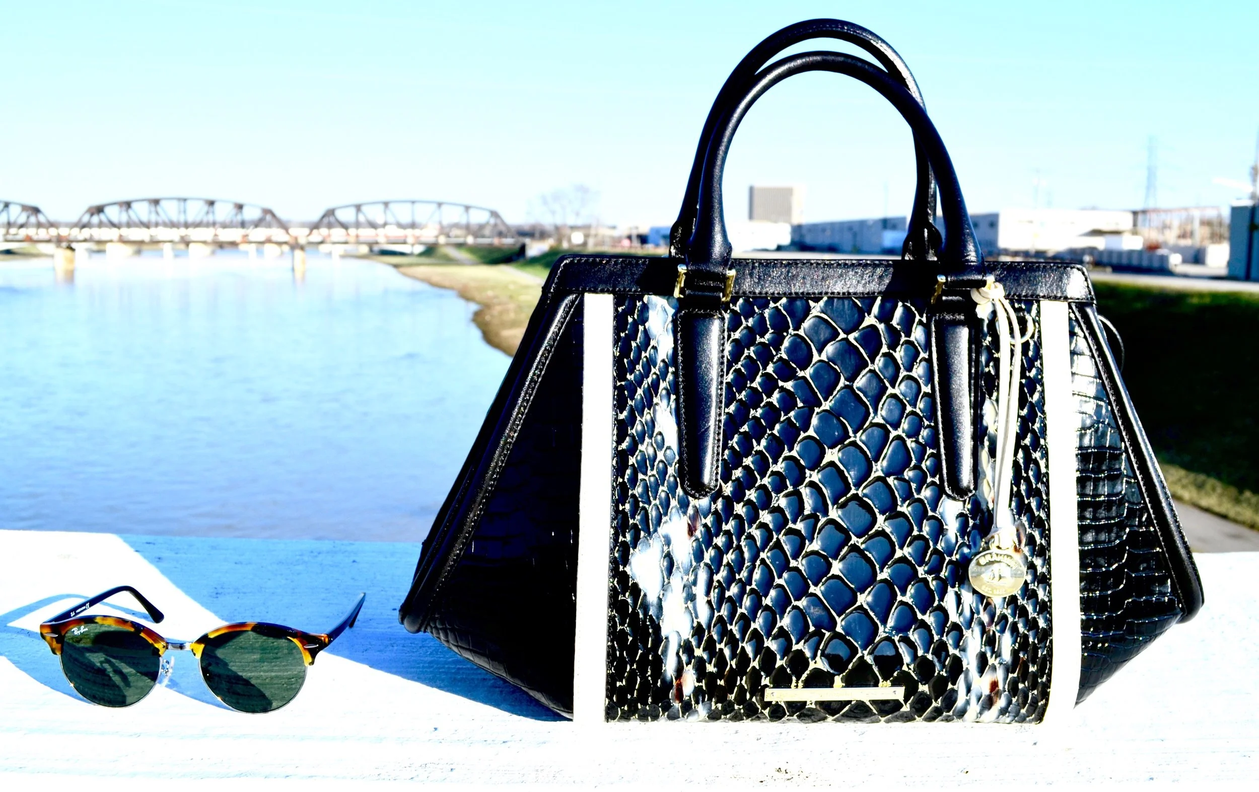 Sunglasses by Rayban. THANKS HUNNY. Purse from BRAHMIN